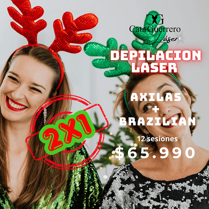 12 SESIONES EN AXILAS + REBAJE FULL BRAZILIAN 2X1 1