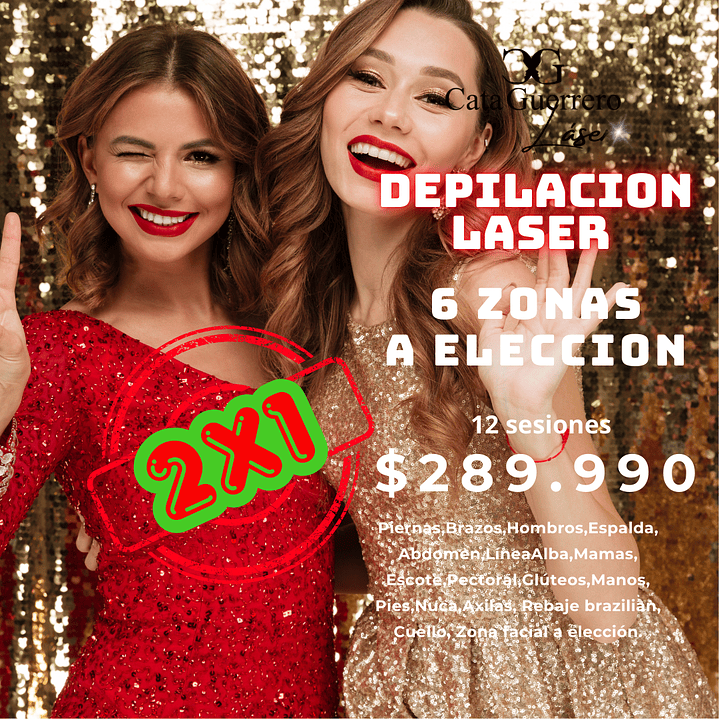 12 SESIONES EN 6 ZONAS A TU ELECCION 2X1 1