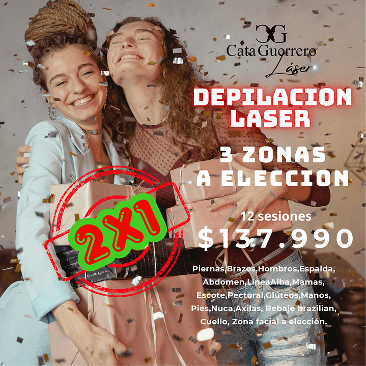 12 SESIONES EN 3 ZONAS A TU ELECCION 2X1 1
