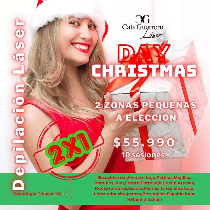 10 sesiones en 2 zonas pequeñas a tu eleccion 2x1 1