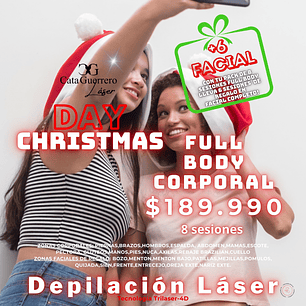 8 SESIONES EN FULL BODY + 6 SESIONES DE REGALO EN FACIAL COMPLETO