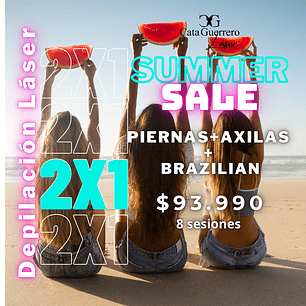 8 SESIONES EN PIERNA + AXILAS + BRAZILIAN 2X1
