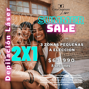 8 SESIONES EN 3 ZONAS PEQUEÑAS A TU ELECCION 2X1