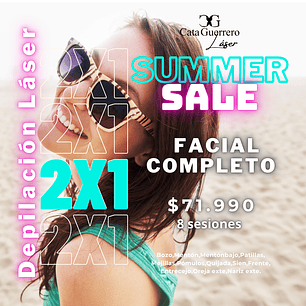 8 sesiones en facial completo 2x1