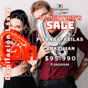 8 SESIONES EN PIERNA + AXILAS + BRAZILIAN 2X1
