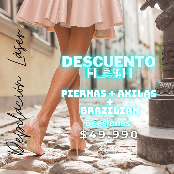 6 sesiones piernas + axilas + rebaje full brazilian 1