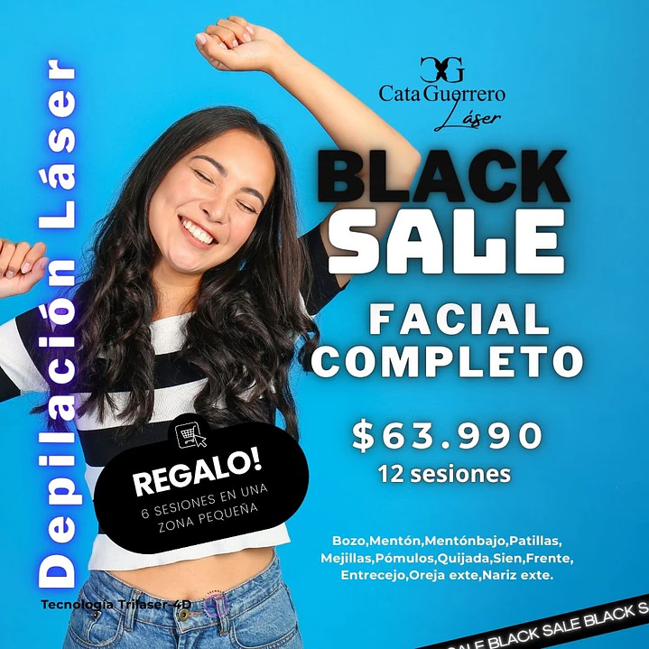 12 sesiones en facial completo + 6 SESIONES DE REGALO EN UNA ZONA PEQUEÑA 1