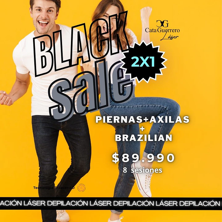 8 sesiones en piernas + axilas + brazilian 2x1 1