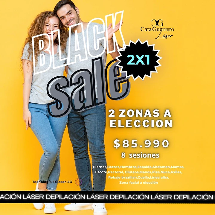 8 sesiones en 2 zonas a tu elección 2x1 1