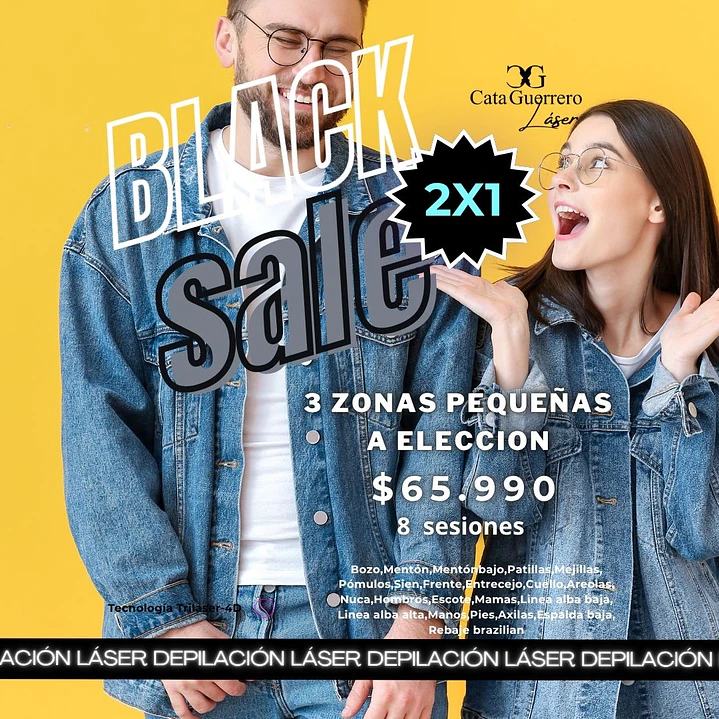 8 sesiones en 3 zonas pequeñas a tu elección 2x1 1