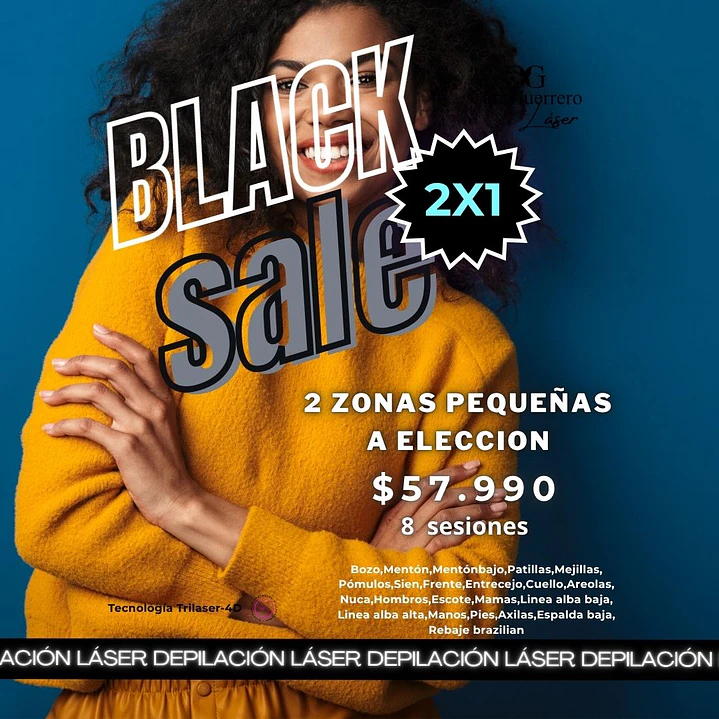 8 sesiones en 2 zonas pequeñas a tu elección 2x1 1