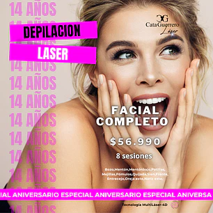 8 sesiones en facial completo