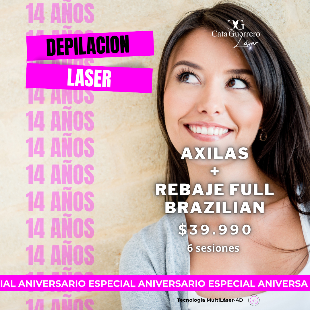 6 sesiones en Axilas + Rebaje full brazilian