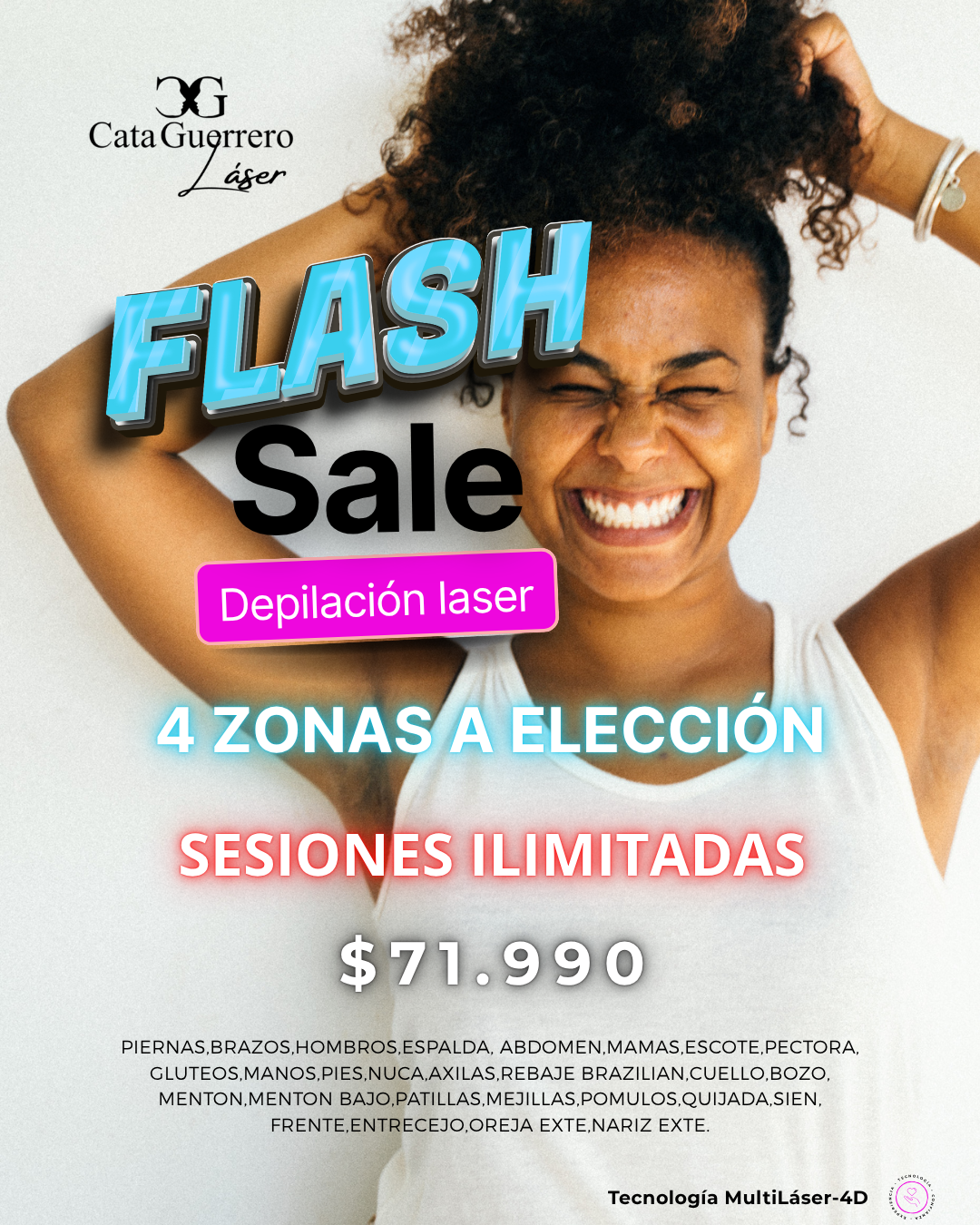 SESIONES ILIMITADAS EN 4 ZONAS A TU ELECCIÓN
