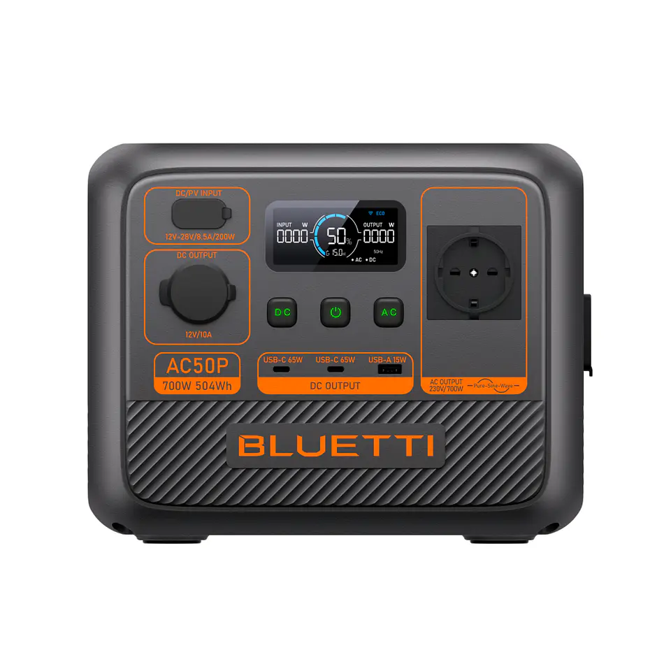 Estación de Energía BLUETTI AC50P 700 W / 504 Wh | CSolar Chile 1