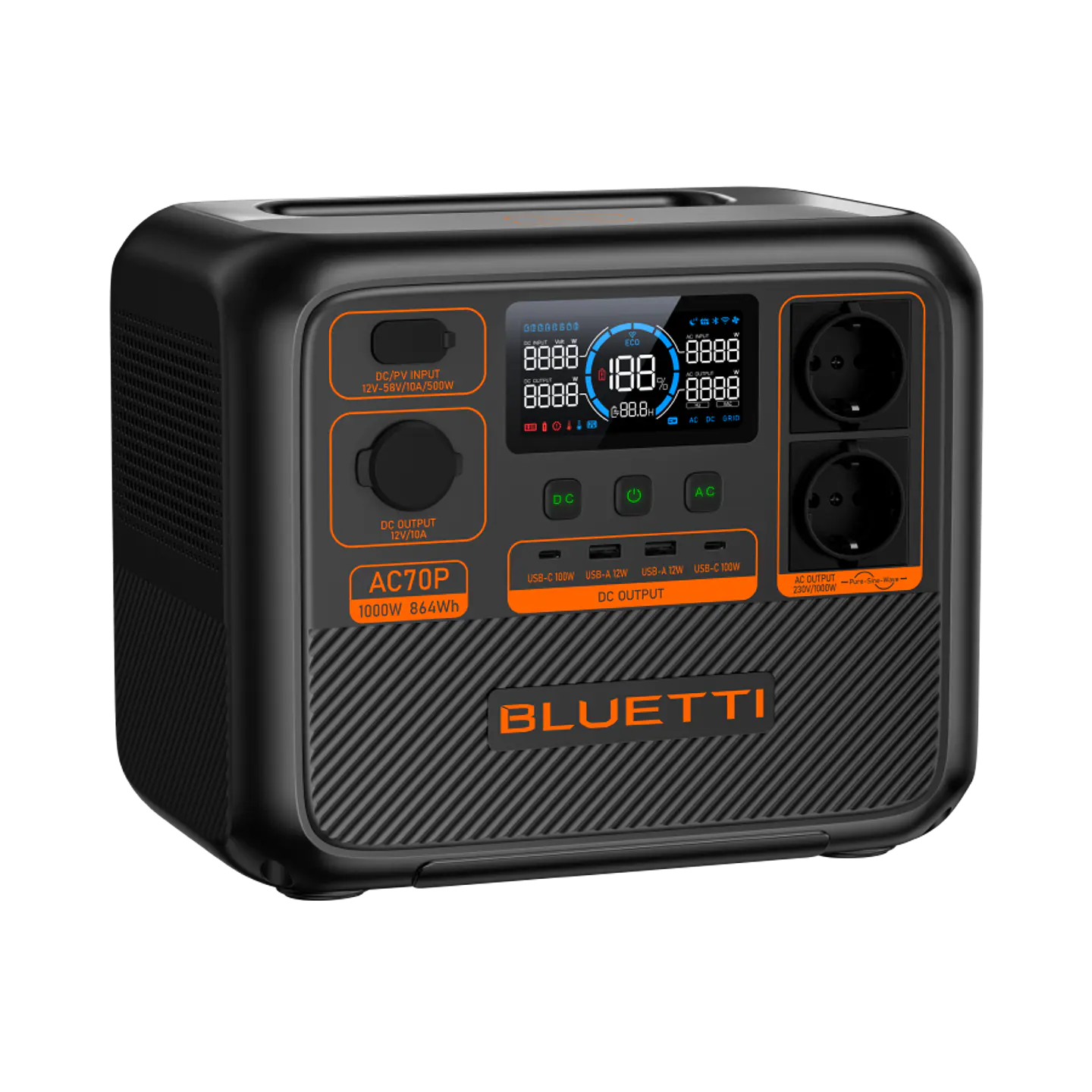 Estación de Energía BLUETTI AC70P 1000 W / 864 Wh | CSolar Chile 4