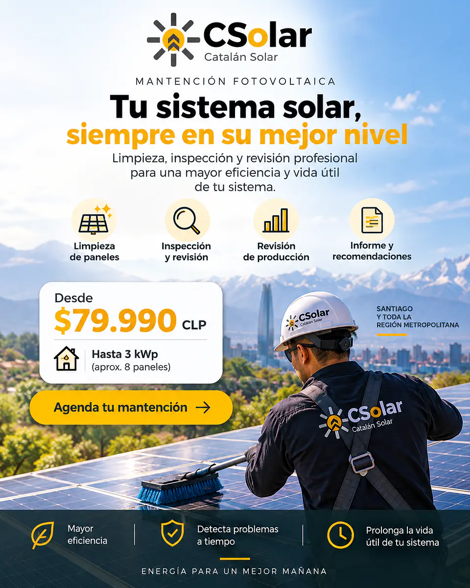 Mantención Fotovoltaica Residencial CSolar 1