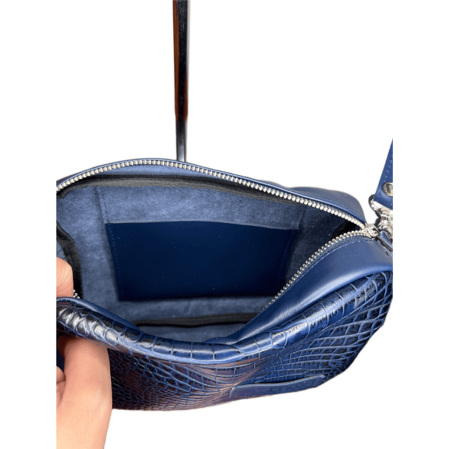 Cartera Bandolera Alexa Caimán Azul