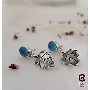 Aros Hoja con Calcedonia 