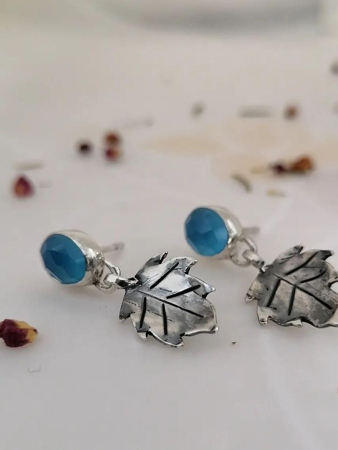 Aros Hoja con Calcedonia  1