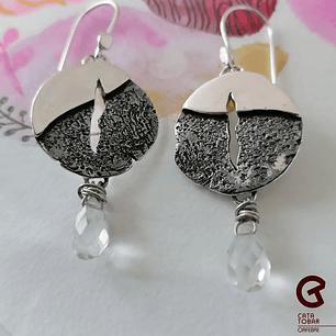 Aros con Cuarzo Cristal