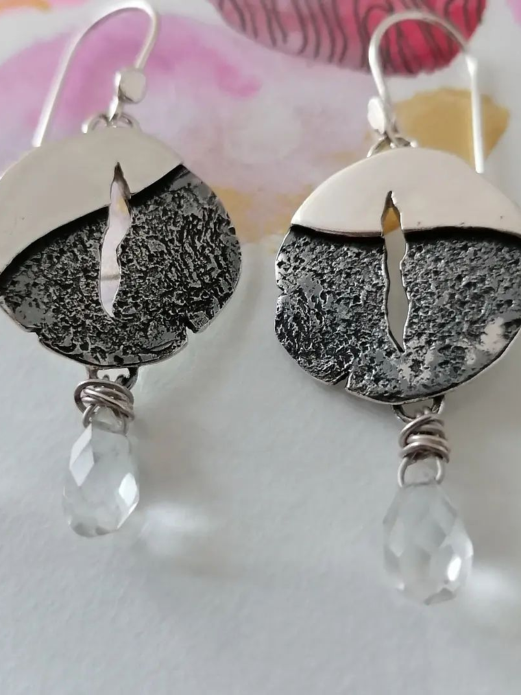 Aros con Cuarzo Cristal 2