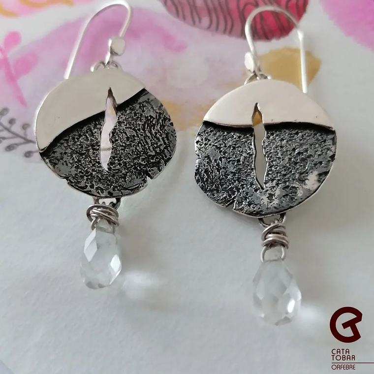 Aros con Cuarzo Cristal 2