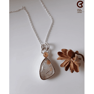 Colgante con Cuarzo Turmanilado y Citrino