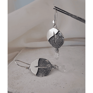 Aros con Cuarzo Cristal