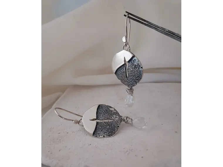 Aros con Cuarzo Cristal 1