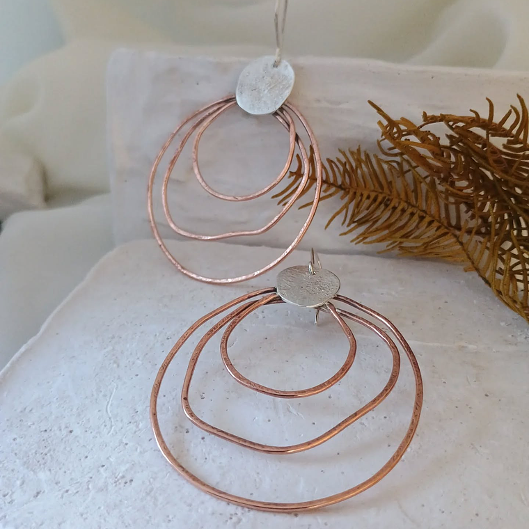 Aros Cobre y Plata  1