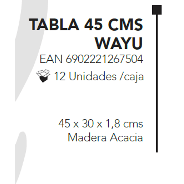 TABLA 45 CM WAYU