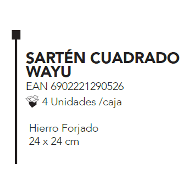 SARTEN CUADRADO WAYU IRON CAST