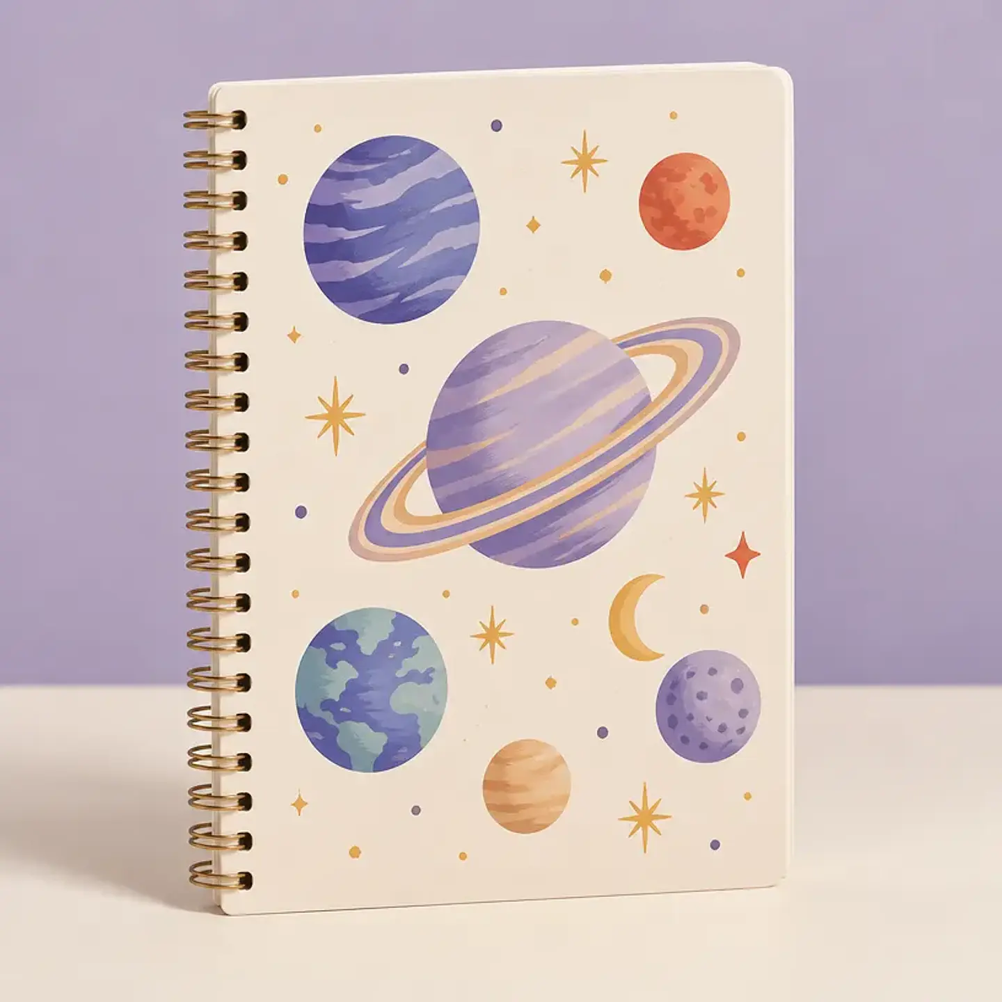 Cuaderno Espiral Galaxia Violeta — 80 hojas 1