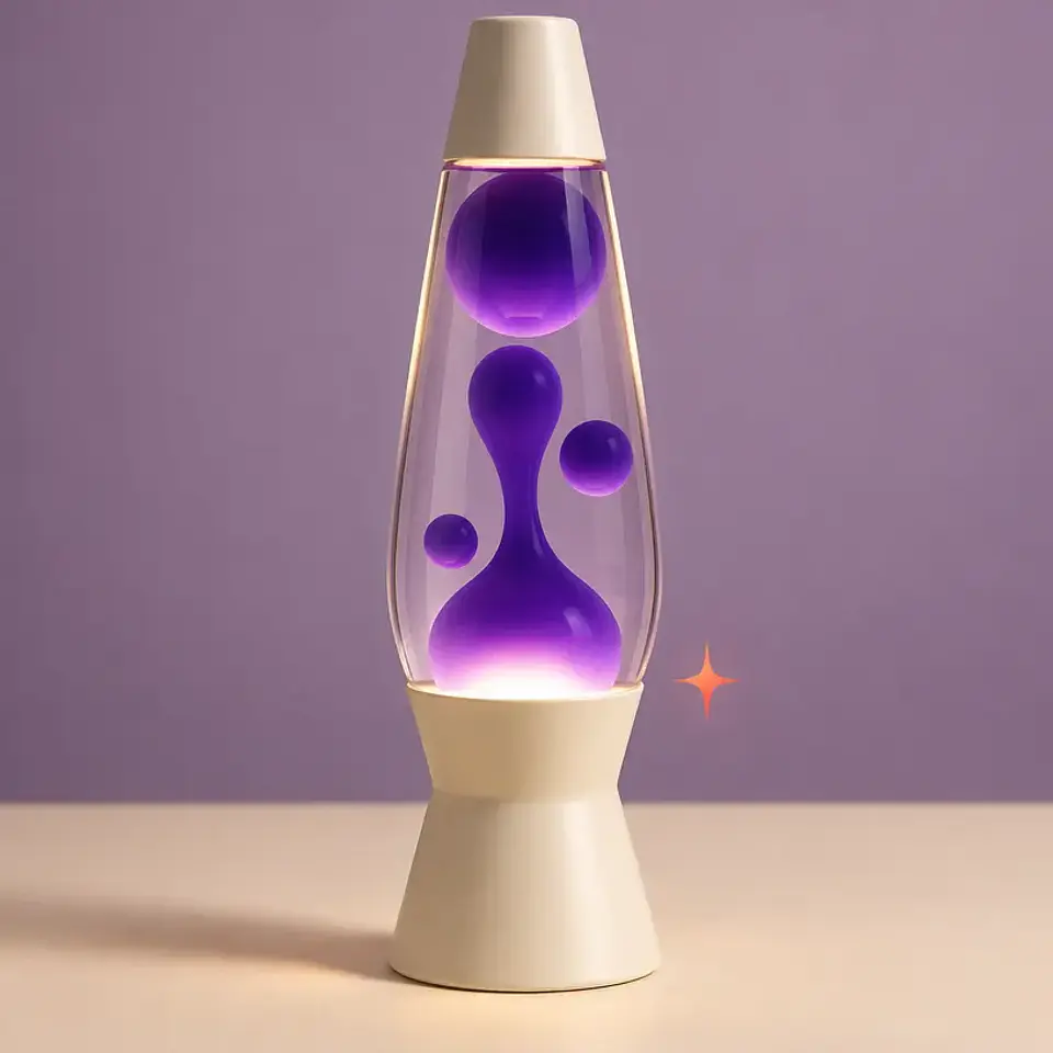 Mini Lámpara de Lava Violeta — 14 cm 1