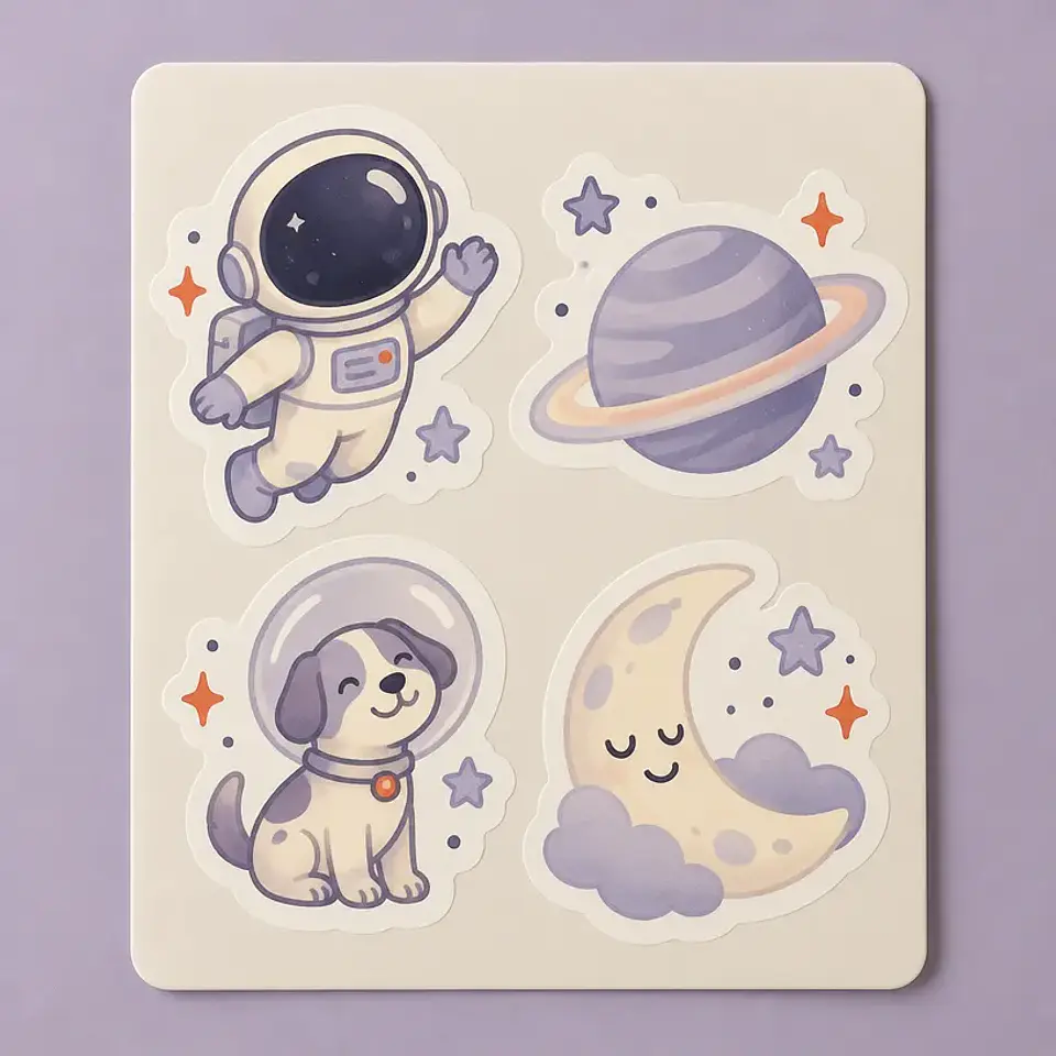 Set de 4 Stickers Club del Espacio 1