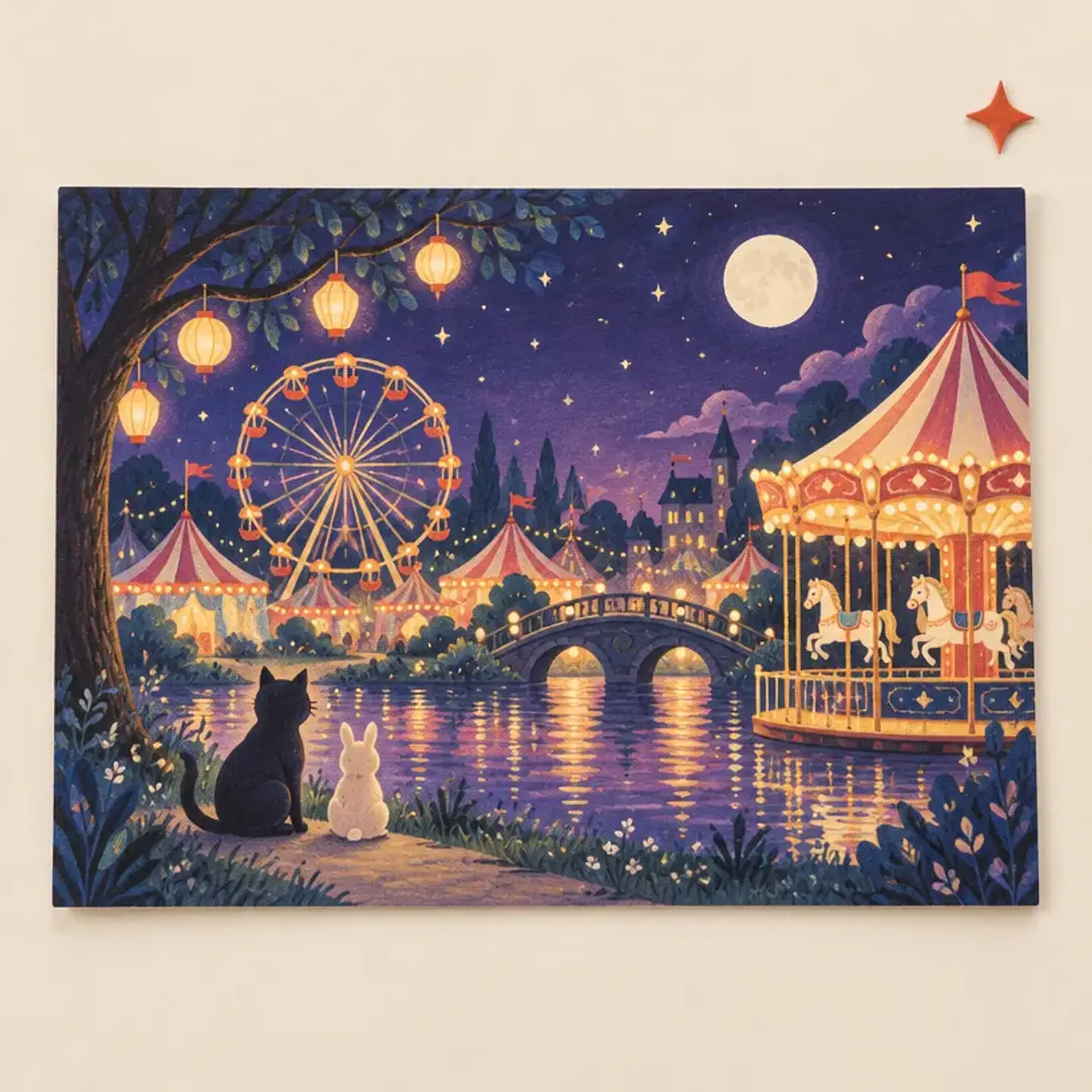 Postal Ilustrada Feria de Medianoche 1