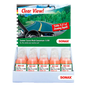 Caja Limpiavidrios Concentrado 25ml Vision Clara Sonax X100u