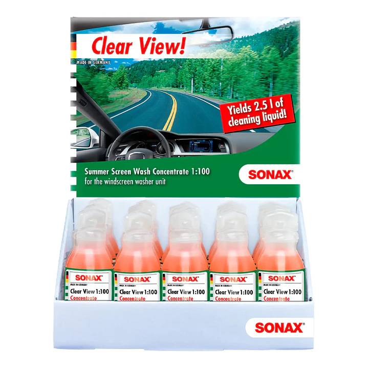 Caja Limpiavidrios Concentrado 25ml Vision Clara Sonax X100u 1