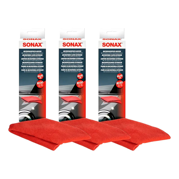 Pack 5 Unids Paño De Microfibra 40x40 Auto Sonax 2