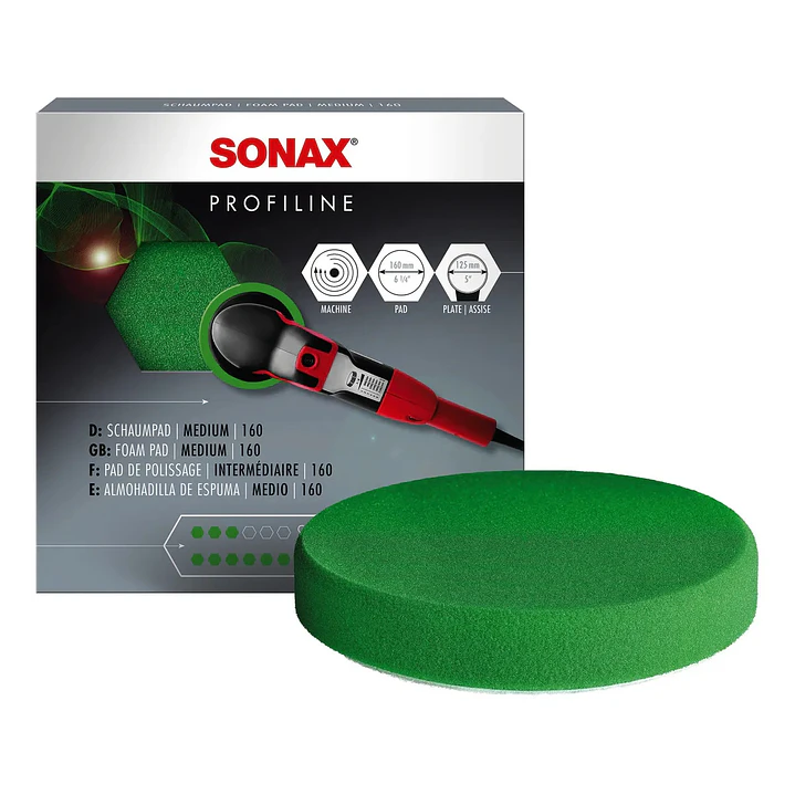 Pad Sonax Esponja Premium Corte Medio Verde Pulido Medio 6 1