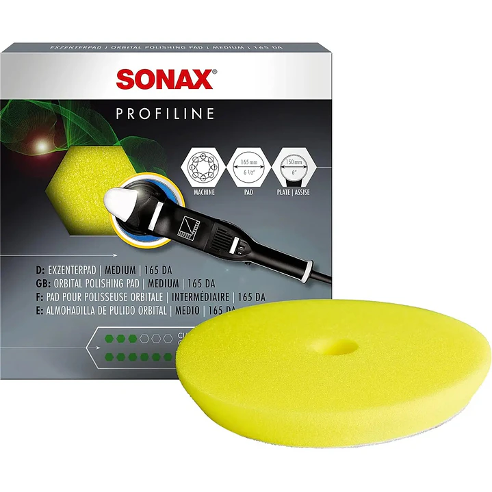 Pad Bonete Amarillo Sonax Corte Medio 6.5'' 1