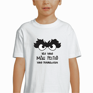 t-shirt criança mau feitio