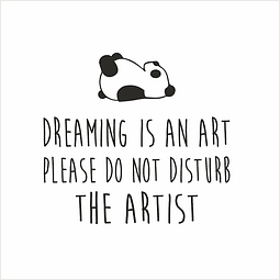 Do not disturb the artist
