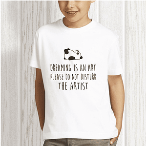 t-shirt criança do not disturb the artist