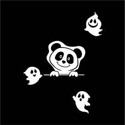 Panda e fantasminhas