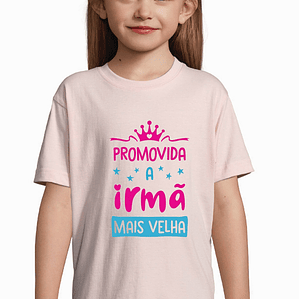 t-shirt criança promovida a irmã mais velha
