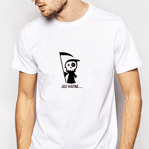 t-shirt just waiting . Halloween
