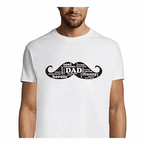 t-shirt dad bigode . dia do pai