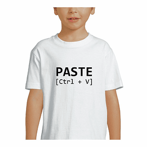 t-shirt criança paste